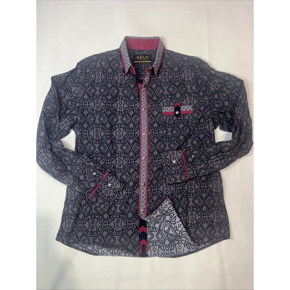 Aurum 24kt Couture By Platini Long Sleeve Men's Shirt Size XL Button Up